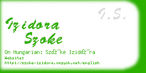 izidora szoke business card